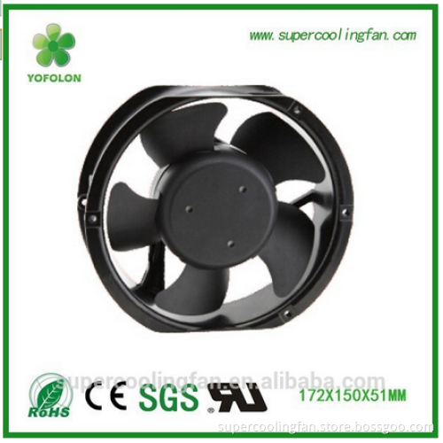 172mm plastic ac cooling fan for machinery chiller or server application